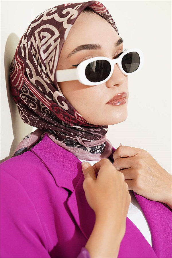 Vera Ethnic Motif Scarf, Rose Pink