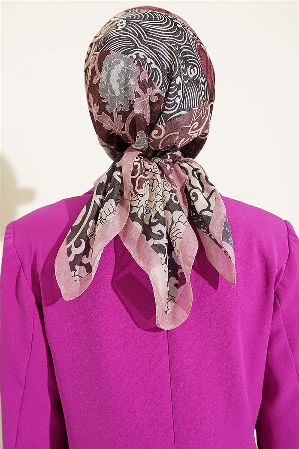 Vera Ethnic Motif Scarf, Rose Pink