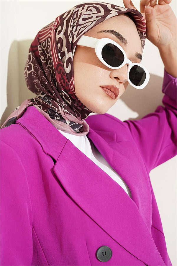 Vera Ethnic Motif Scarf, Rose Pink