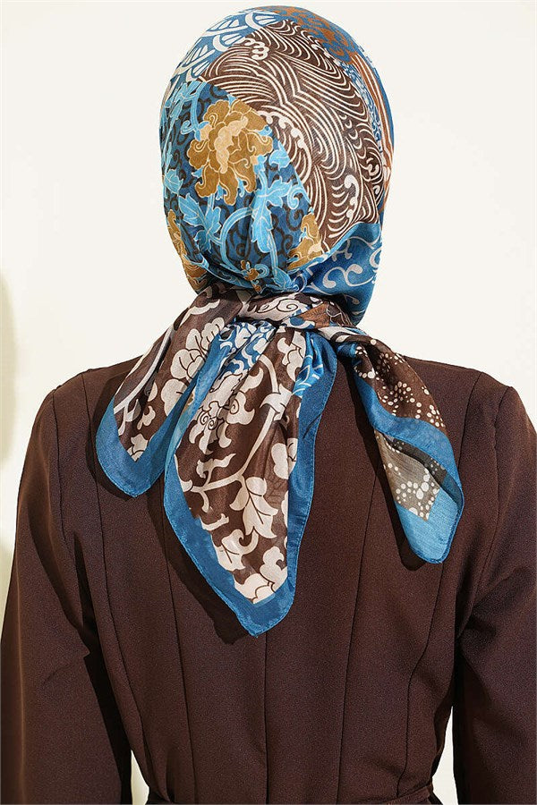 Vera Ethnic Motif Scarf Petrol