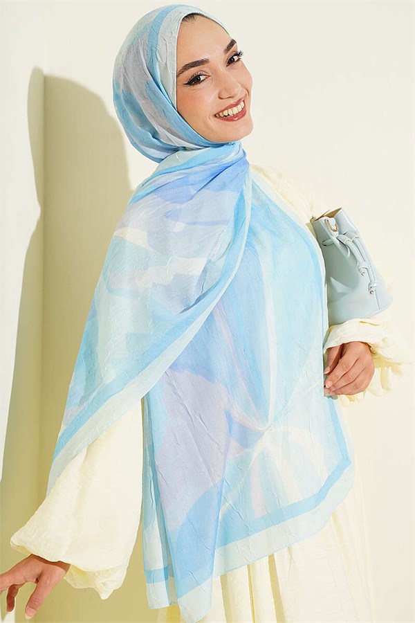 Vera Series Bamboo Crush Scarf Baby Blue