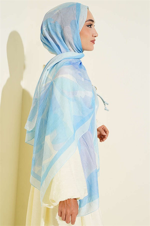 Vera Series Bamboo Crush Scarf Baby Blue