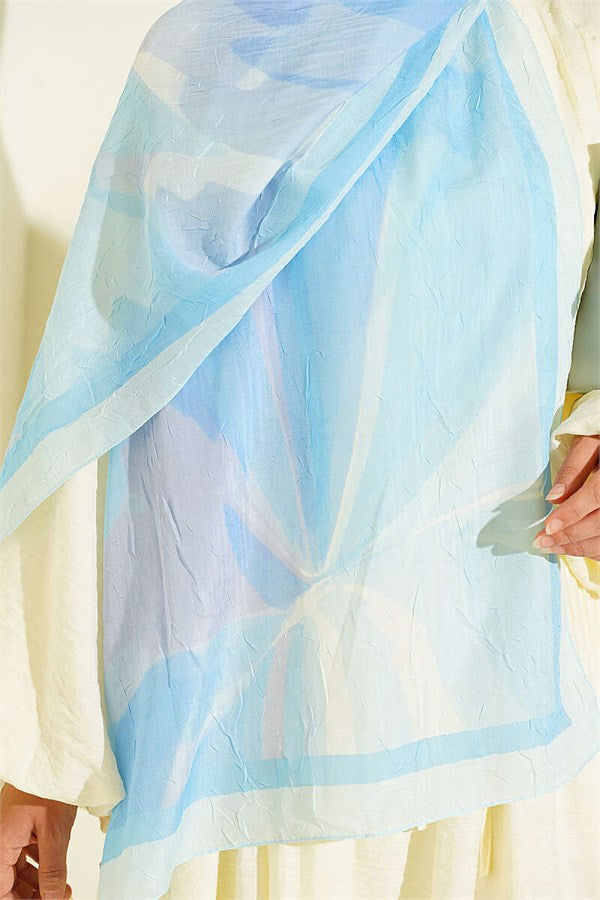 Vera Series Bamboo Crush Scarf Baby Blue