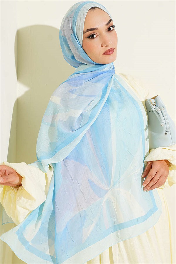 Vera Series Bamboo Crush Scarf Baby Blue
