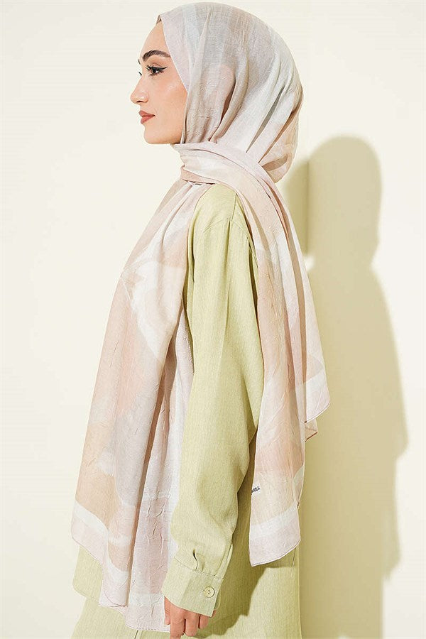 Vera Series Bamboo Crush Shawl Beige