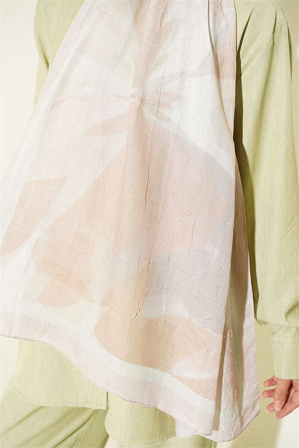Vera Series Bamboo Crush Shawl Beige
