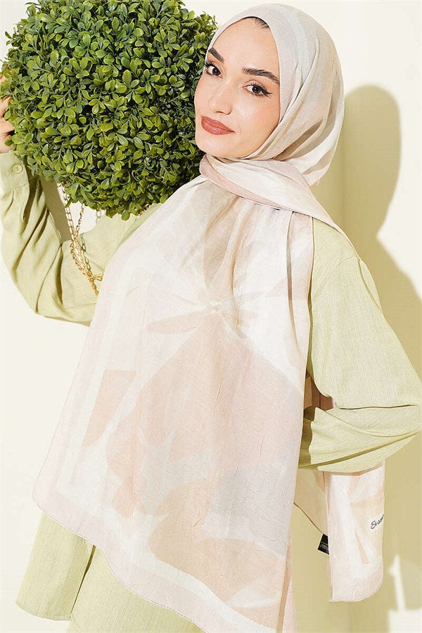 Vera Series Bamboo Crush Shawl Beige