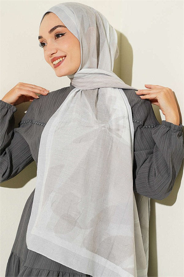 Vera Series Bamboo Crush Shawl Grey