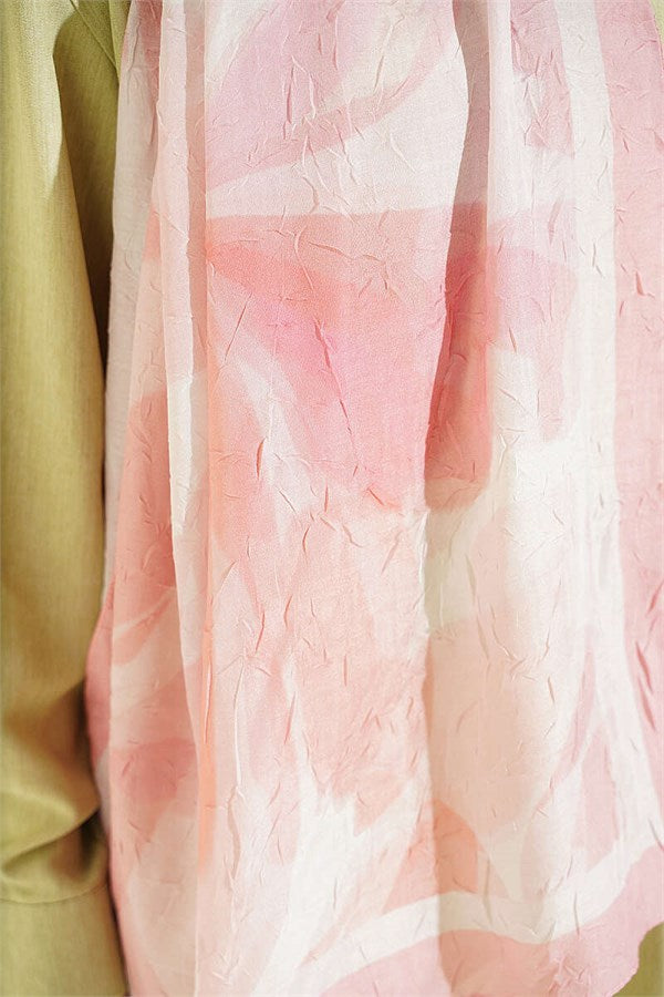 Vera Series Bamboo Crush Scarf Pink