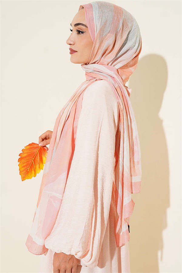 Vera Series Bamboo Crush Shawl Salmon