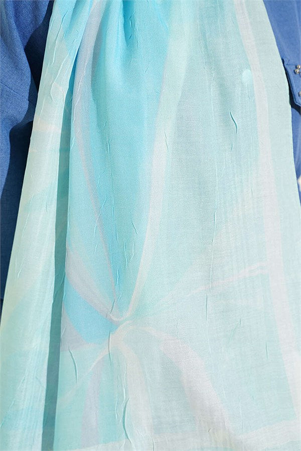 Vera Series Bamboo Crush Shawl Turquoise