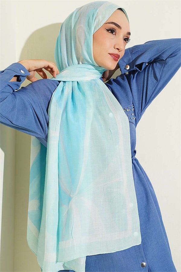 Vera Series Bamboo Crush Shawl Turquoise