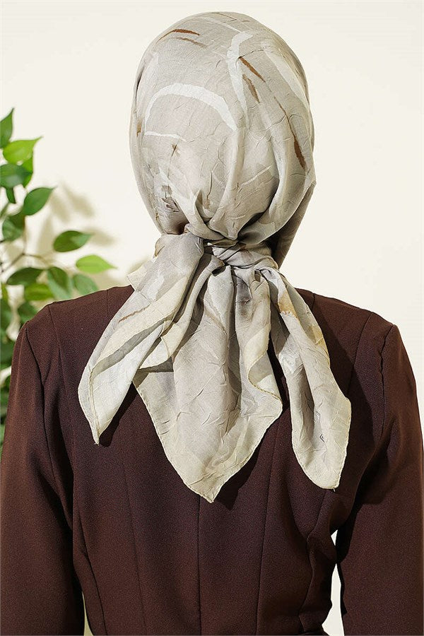 Verona Patterned Bamboo Crush Scarf, Light Green