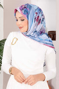 Vintage Rose Pattern Scarf Series, Baby Blue