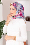 Vintage Rose Patterned Scarf Series Fuchsia