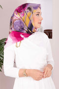 Vintage Rose Patterned Scarf Series Powder Pink