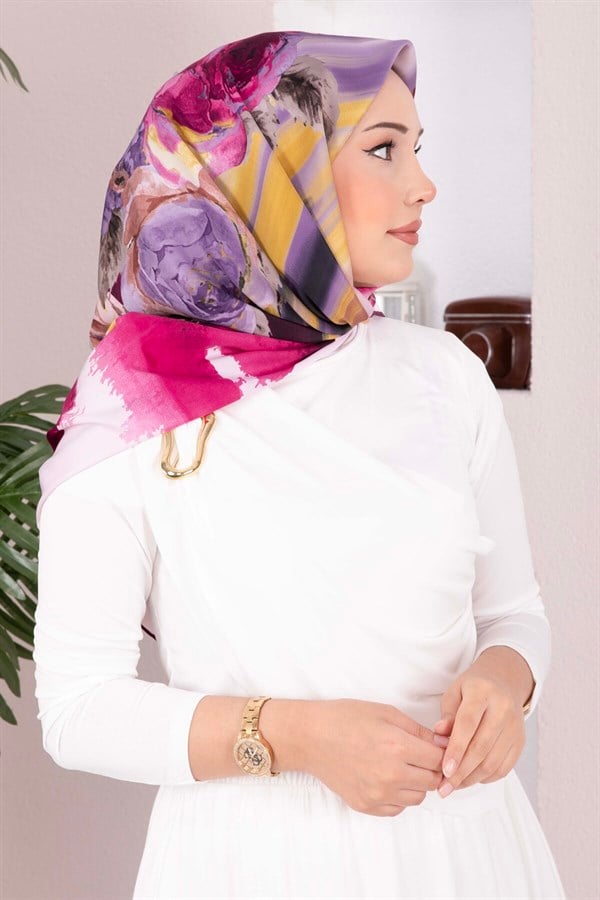 Vintage Rose Patterned Scarf Series Powder Pink