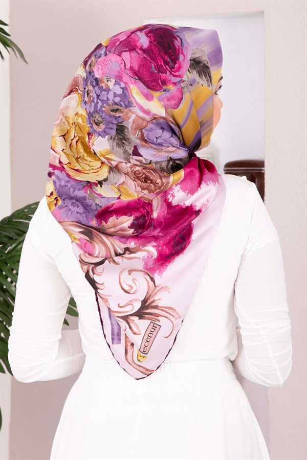 Vintage Rose Patterned Scarf Series Powder Pink