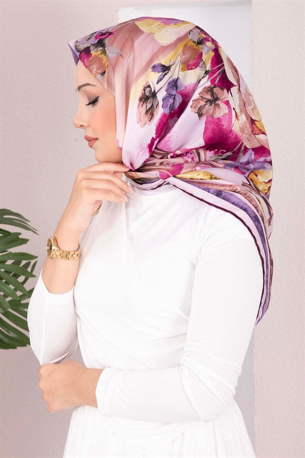 Vintage Rose Patterned Scarf Series Powder Pink