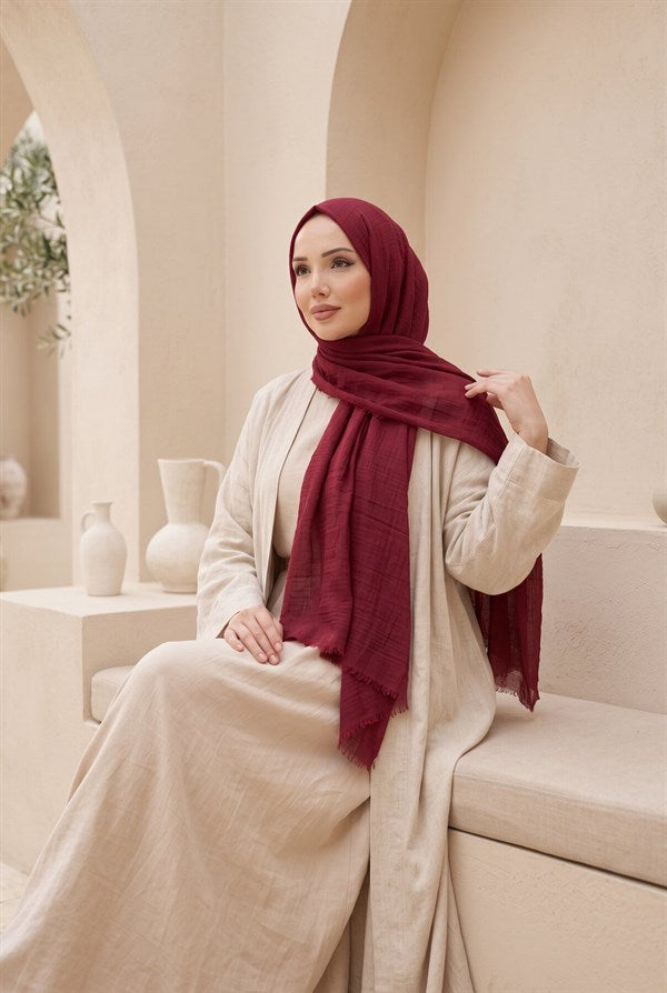 Viole Voile Shawl Series Burgundy