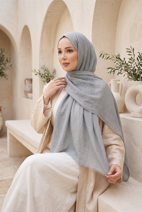 Violet Voile Shawl Series Grey