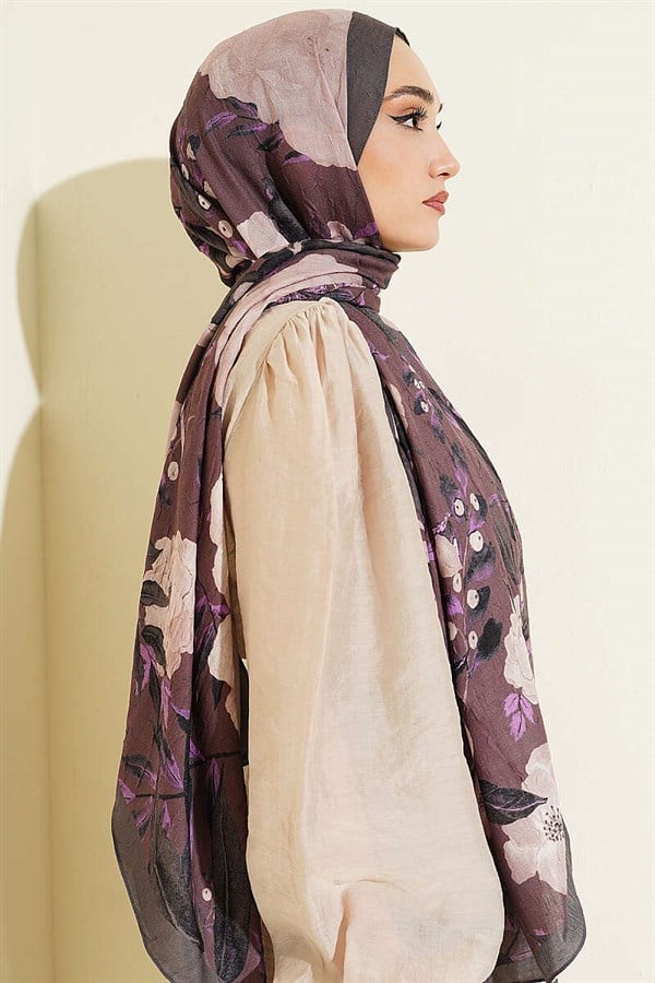 Violet Liva Modal Crush Shawl Dark Mink