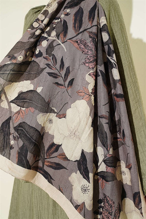 Violet Liva Modal Crush Scarf Cream