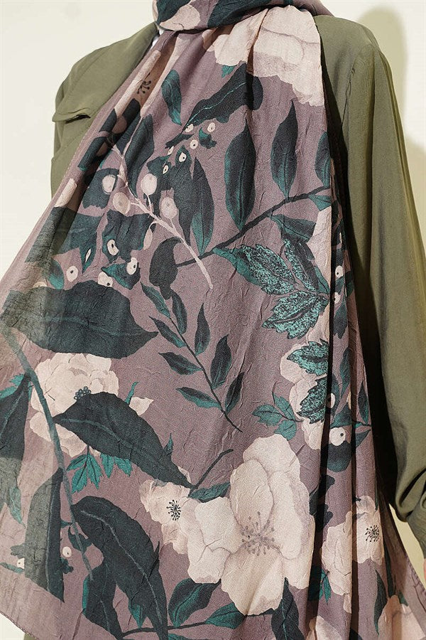 Violet Liva Modal Crush Shawl Mink