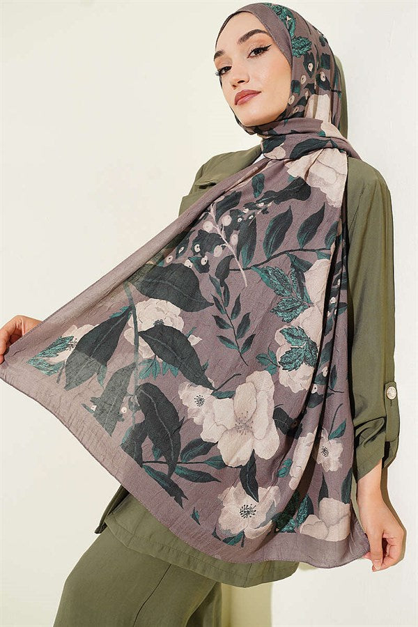 Violet Liva Modal Crush Shawl Mink