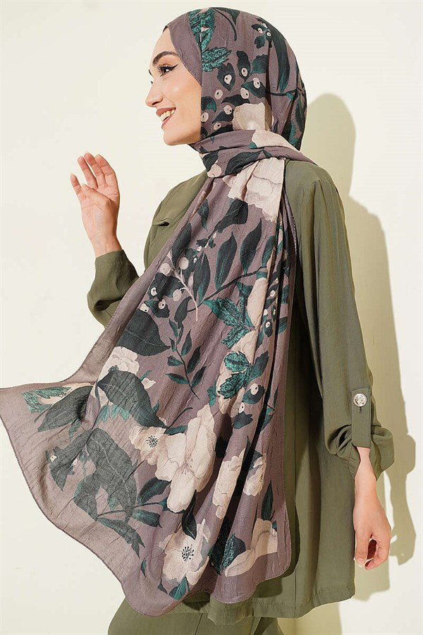 Violet Liva Modal Crush Shawl Mink