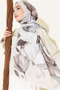 Viona Bamboo Kras Shawl Beige
