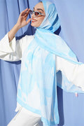 Viona Bamboo Crash Shawl Ice Blue