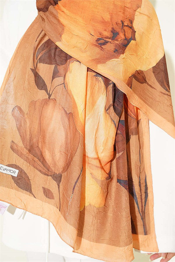 Viona Bamboo Crush Shawl Mustard