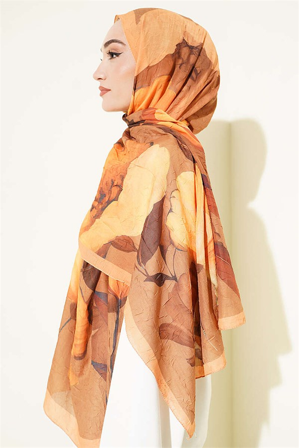 Viona Bamboo Crush Shawl Mustard