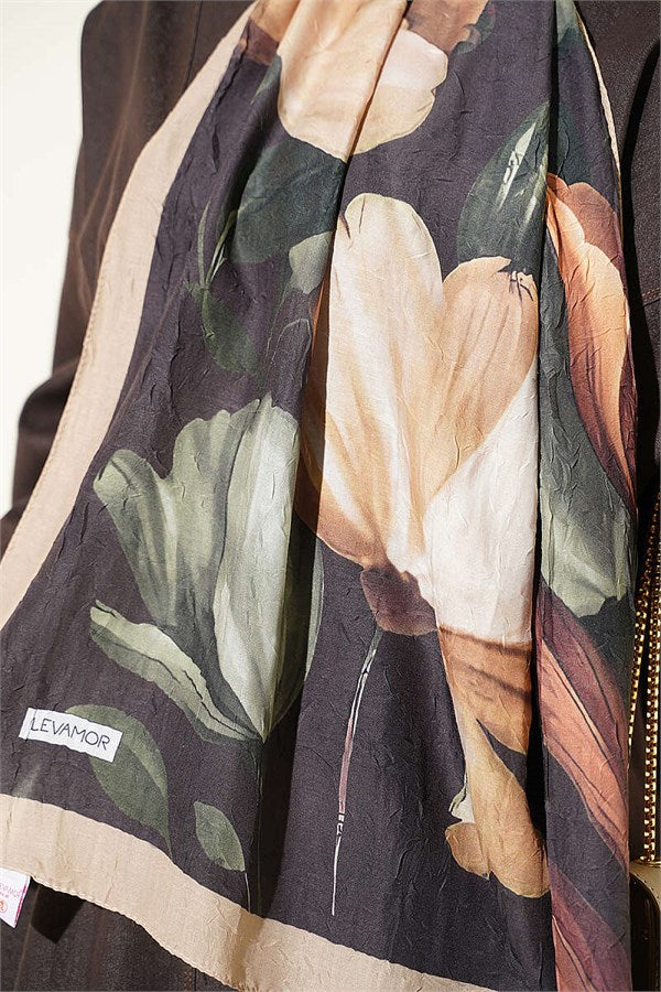 Viona Bamboo Kras Shawl Sand Beige