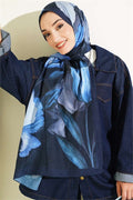 Viona Bamboo Krasnoye Shawl Navy Blue