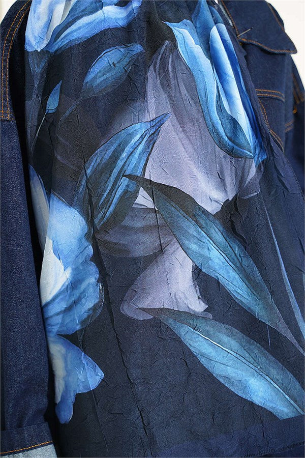 Viona Bamboo Krasnoye Shawl Navy Blue
