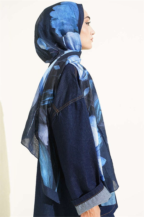 Viona Bamboo Krasnoye Shawl Navy Blue