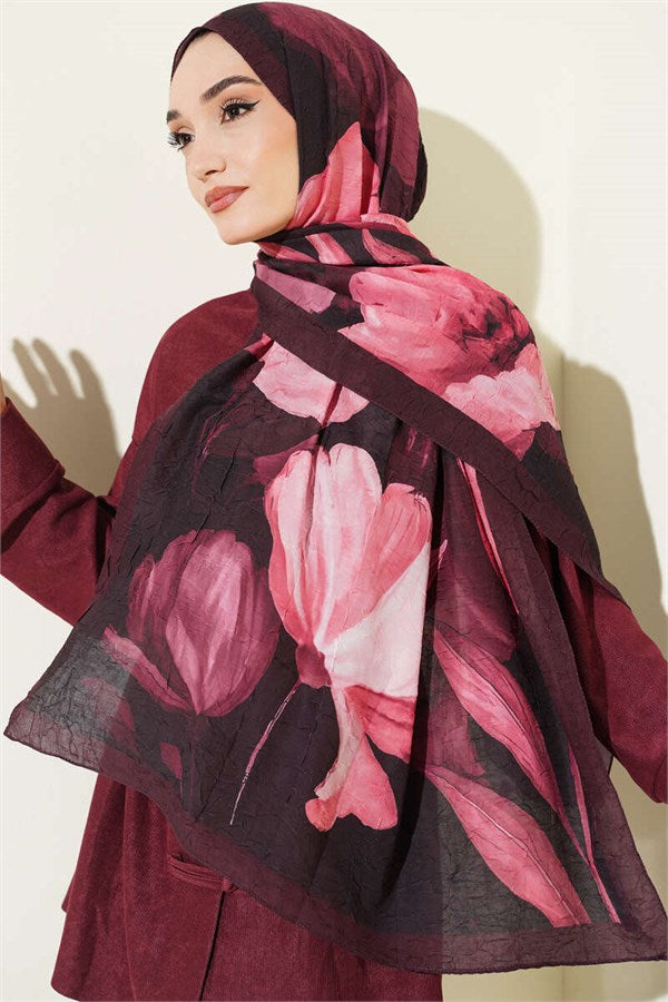 Viona Bamboo Krash Shawl Plum