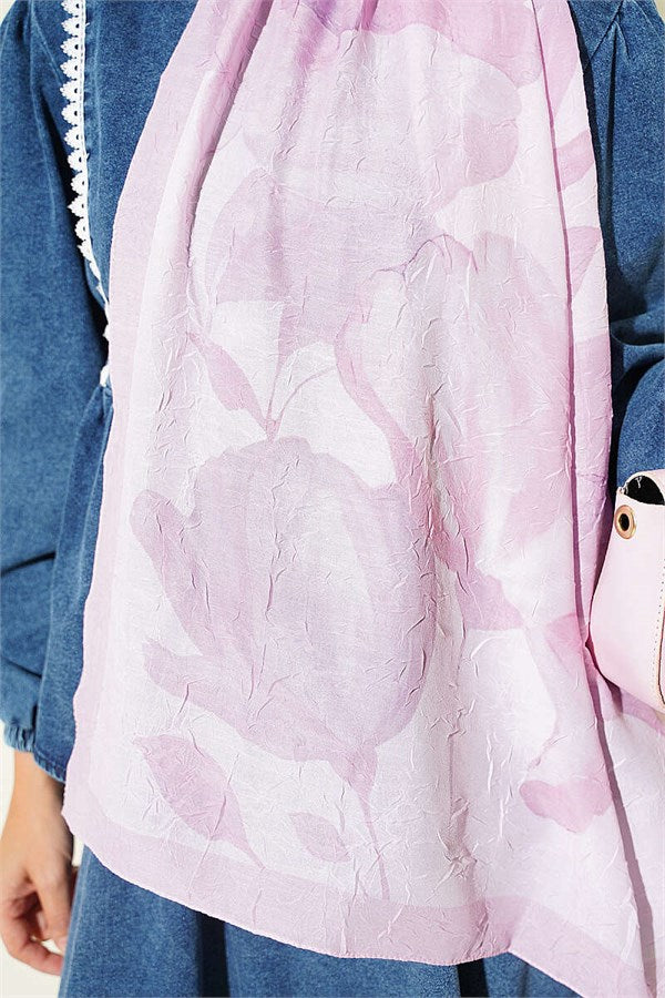 Viona Bamboo Crash Shawl Pink