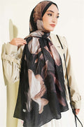 Viona Bamboo Crash Shawl Black