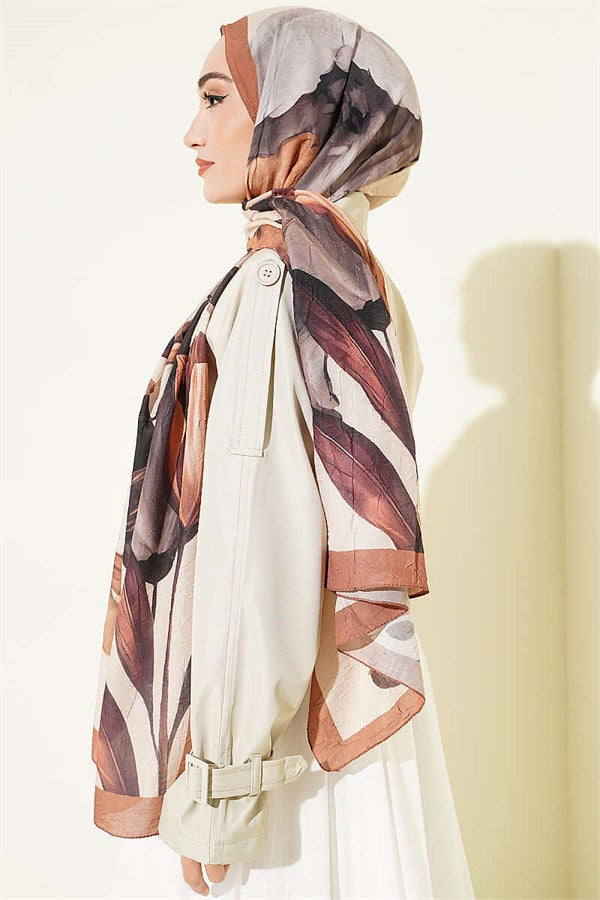 Viona Bamboo Crush Shawl Tan