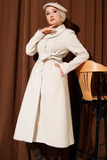 Button-down Belted Cashmere Coat Stone
