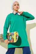 Stone Collar Two Thread Tunic Green