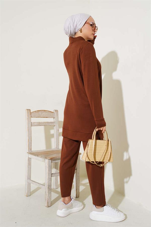 Snap Collar 2 Piece Set Brown