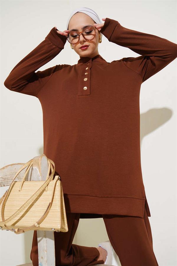 Snap Collar 2 Piece Set Brown