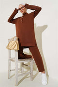 Snap Collar 2 Piece Set Brown