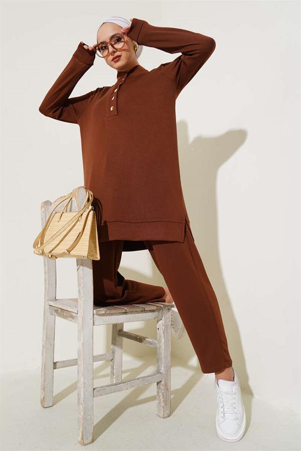 Snap Collar 2 Piece Set Brown
