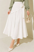 Side Tie Detail Skirt, Ecru