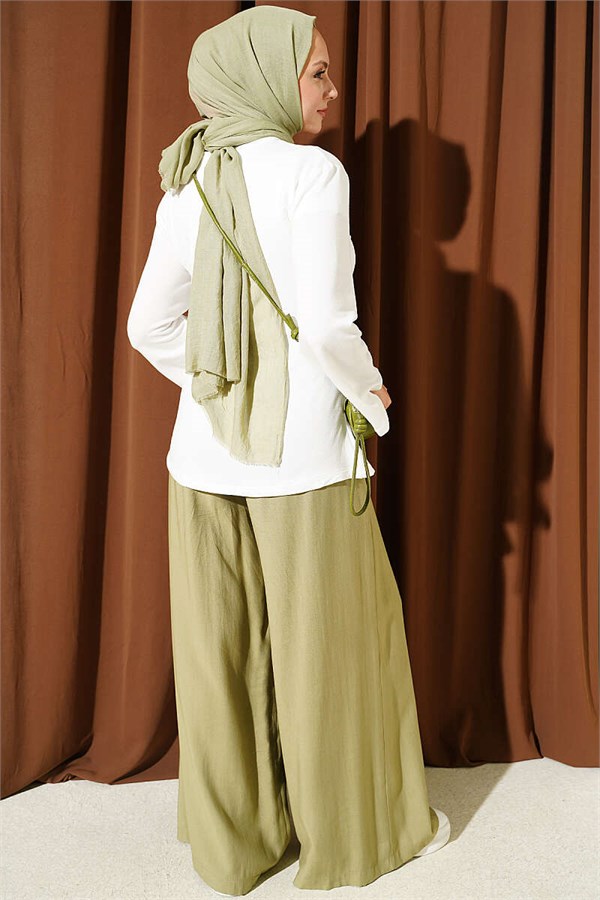 Side Tie Gathered Tunic in Milky Ecru